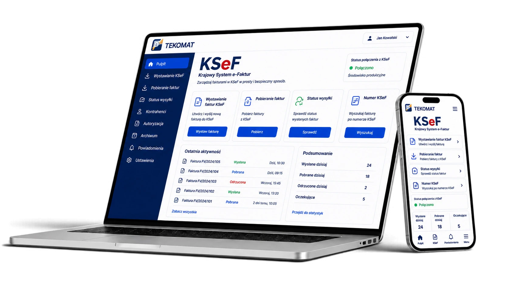 Tekomat — integracja z KSeF